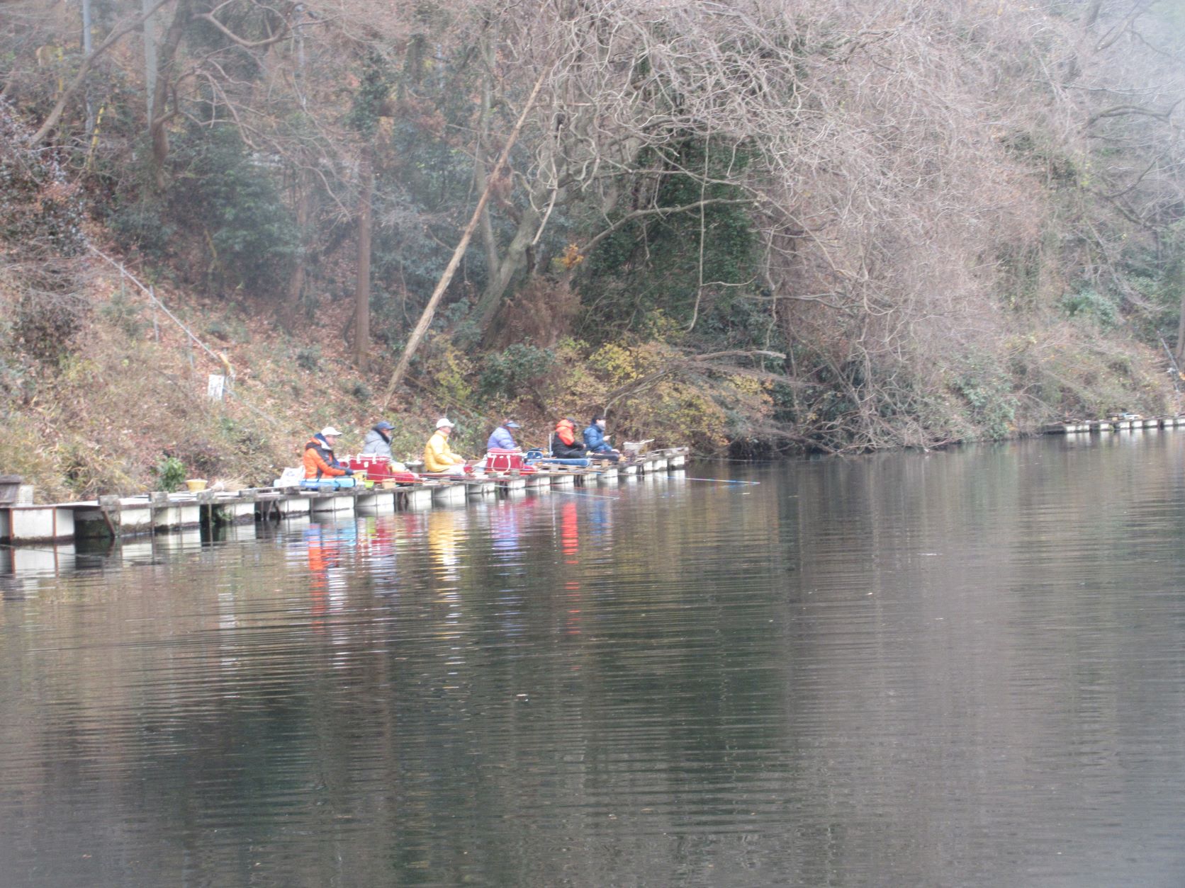 冬至前日の間瀬湖でワカサギと遊ぶ♬